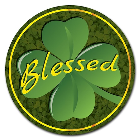 Blessed Circle Vinyl Laminated Decal